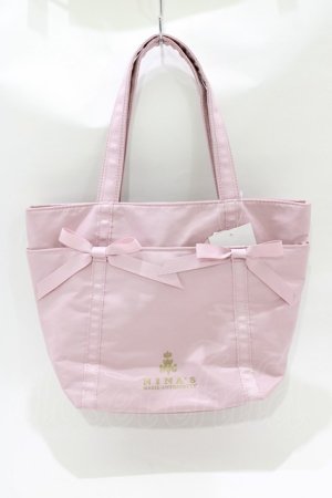 画像: m petit by misako / AM*リボンランチトート  ピンク H-26-02-14-065-LO-BG-NS-ZH