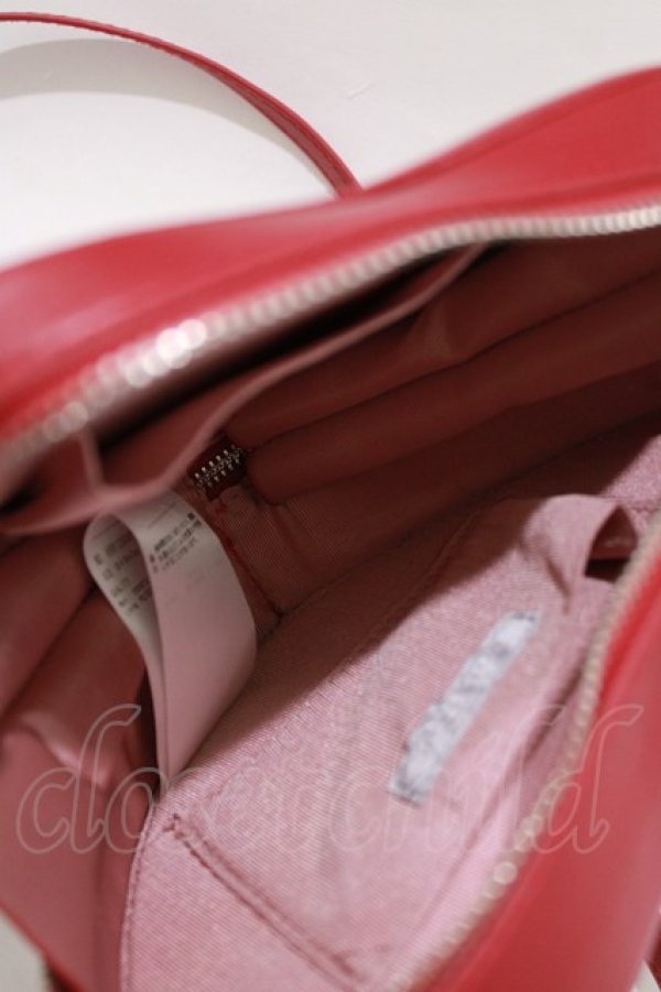 画像2: axes femme POETIQUE / ロゴプレートハートポシェット  レッド H-26-02-14-066-AX-BG-NS-ZH (2)