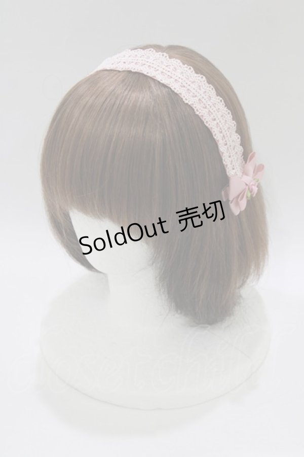 画像1: m petit by misako / AM*NIヘッドドレスB  ピンク H-26-02-14-077-LO-AC-NS-ZH (1)