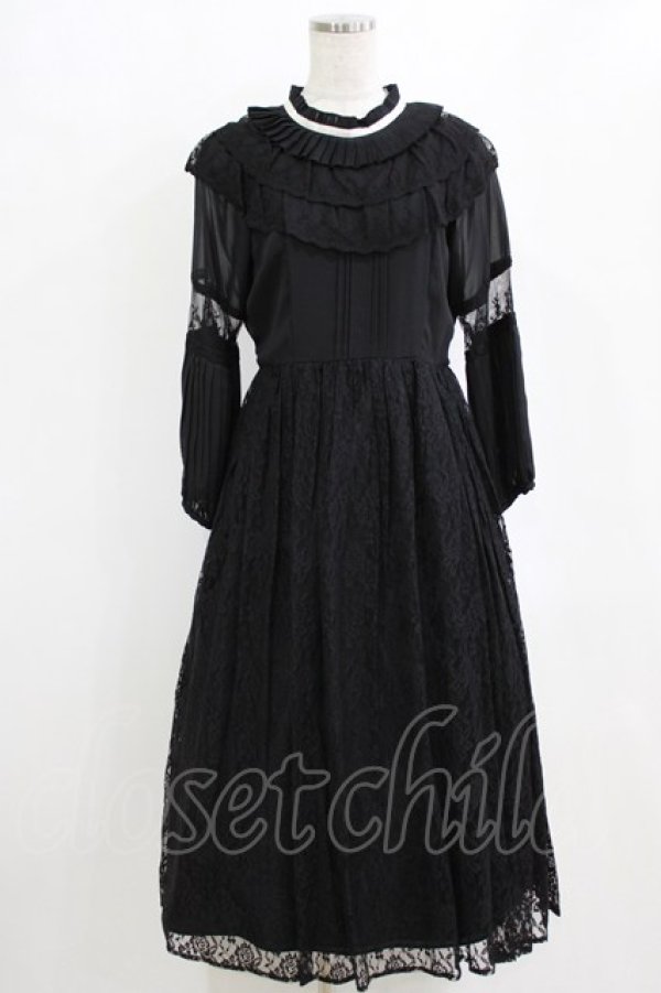 画像1: axes femme / ヴィクトリアンレーシーワンピース M ブラック H-26-02-14-008-AX-OP-NS-ZH (1)
