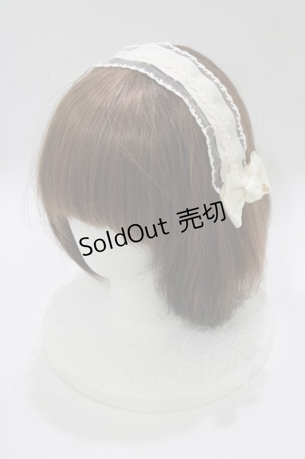 画像1: m petit by misako / AM*NIヘッドドレスA  生成り H-26-02-14-079-LO-AC-NS-ZH (1)