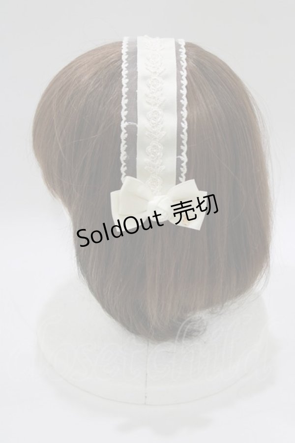 画像2: m petit by misako / AM*NIヘッドドレスA  生成り H-26-02-14-079-LO-AC-NS-ZH (2)