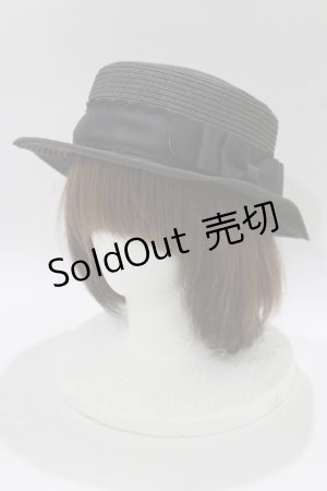 画像: m petit by misako / AMブレードカンカン帽  ブラック H-26-02-14-082-LO-AC-NS-ZH