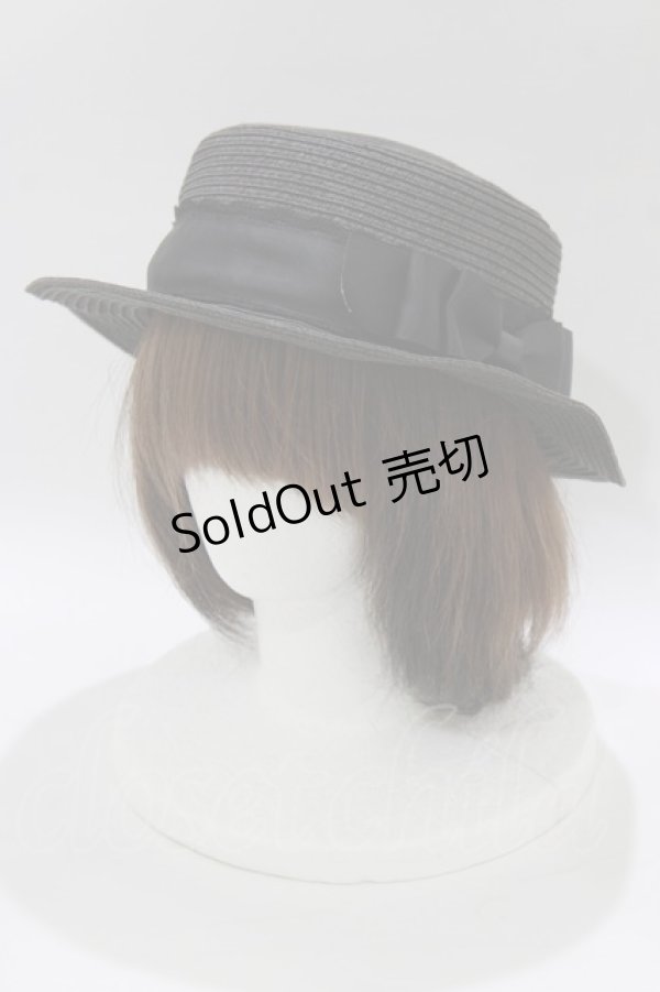 画像1: m petit by misako / AMブレードカンカン帽  ブラック H-26-02-14-082-LO-AC-NS-ZH (1)