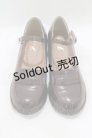 画像: Fi.n.t / ストラップローファー L/24.5~25cm ブラウン H-26-02-14-085-CA-SH-NS-ZH