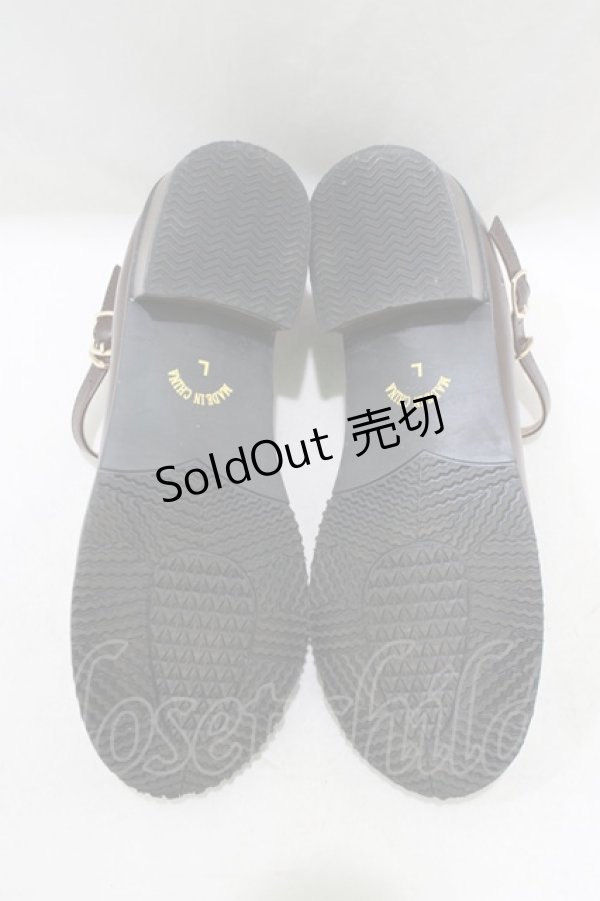 画像4: Fi.n.t / ストラップローファー L/24.5~25cm ブラウン H-26-02-14-085-CA-SH-NS-ZH (4)