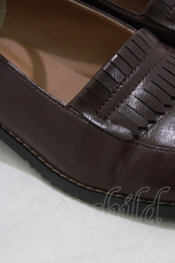 画像5: Fi.n.t / ストラップローファー L/24.5~25cm ブラウン H-26-02-14-085-CA-SH-NS-ZH (5)