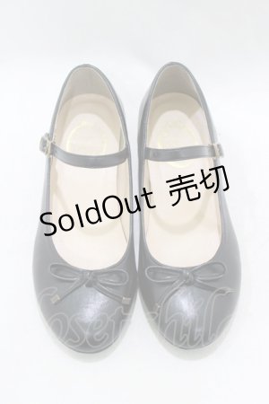 画像: F i.n.t / リボンストラップパンプス L/24.5~25cm ブラック H-26-02-14-087-0-SH-NS-ZH