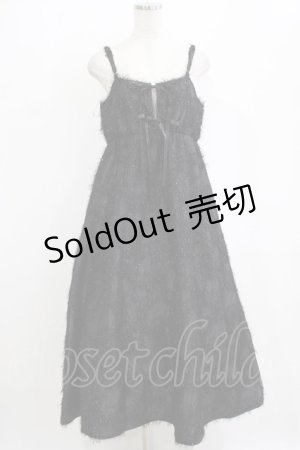 画像: axes femme POETIQUE / カットジャガードキャミワンピ M ブラック H-26-02-14-010-AX-OP-NS-ZH