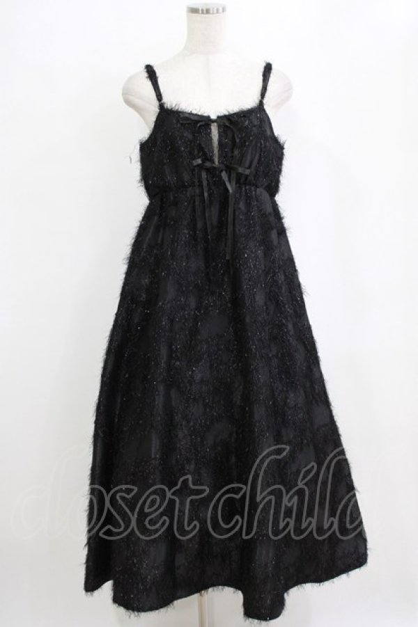 画像1: axes femme POETIQUE / カットジャガードキャミワンピ M ブラック H-26-02-14-010-AX-OP-NS-ZH (1)