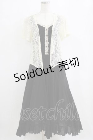 画像: axes femme / レースボレロドッキングワンピース M ブラック H-26-02-14-011-AX-OP-NS-ZH