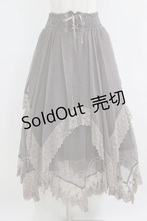 画像: axes femme / イレギュラーヘムロングスカート M ブラウン H-26-02-14-013-AX-SK-NS-ZH