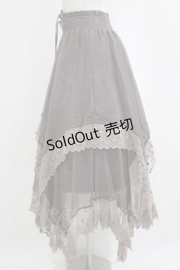 画像2: axes femme / イレギュラーヘムロングスカート M ブラウン H-26-02-14-013-AX-SK-NS-ZH (2)