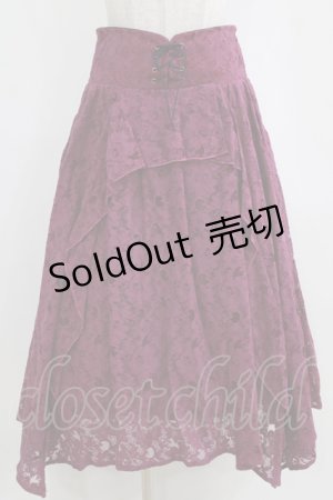 画像: axes femme / レースイレヘムロングスカート M パープル H-26-02-14-014-AX-SK-NS-ZH