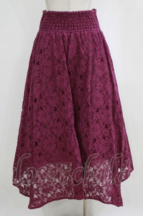 画像3: axes femme / レースイレヘムロングスカート M パープル H-26-02-14-014-AX-SK-NS-ZH (3)