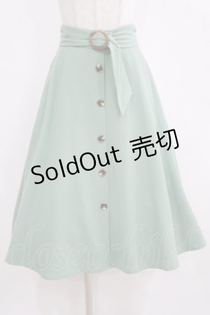 画像: an another angelus / べっ甲バックルベルトフレアースカート Free MINT H-26-02-14-015-CA-SK-NS-ZH