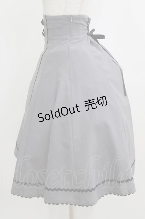 画像2: Innocent World White / ハイウエストフレアースカート M/63cm丈 グレー H-26-02-14-002-IW-OP-NS-ZH (2)