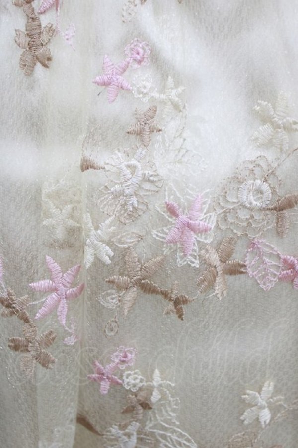 画像4: axes femme / カラー刺繍スカート M 生成り H-26-02-14-020-AX-SK-NS-ZH (4)