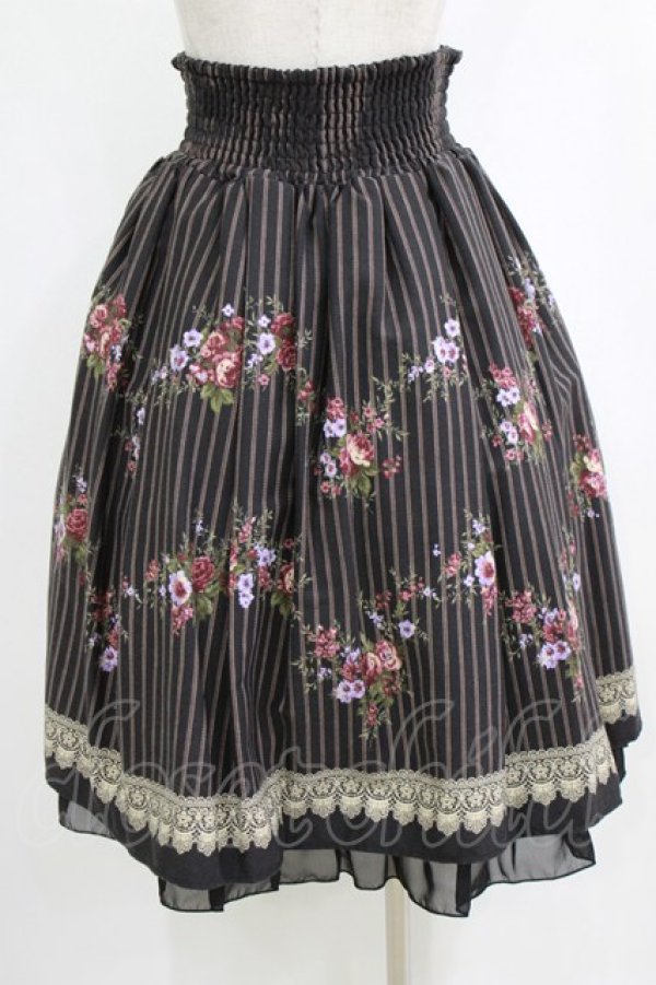 画像3: axes femme / レジメ花柄スカート M ブラック H-26-02-14-022-AX-SK-NS-ZH (3)