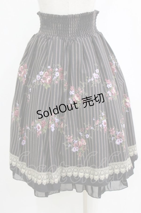 画像3: axes femme / レジメ花柄スカート M ブラック H-26-02-14-022-AX-SK-NS-ZH (3)