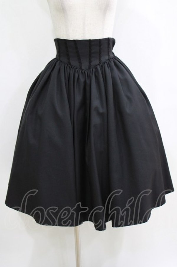 画像1: Innocent World / ハイウエストスカート Free ブラック H-26-02-14-003-IW-SK-NS-ZH (1)