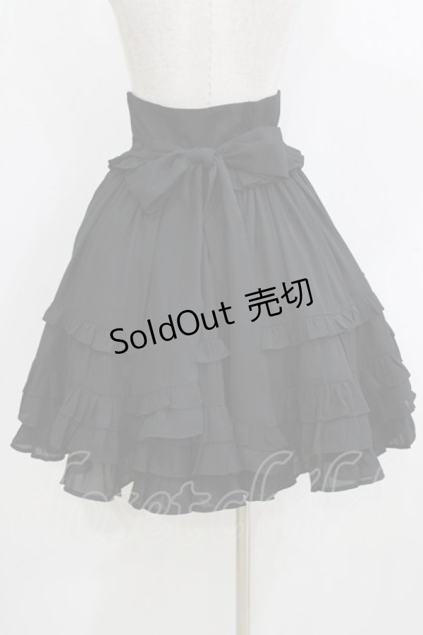 画像3: Chalmiere / レースアップフリルスカート M ブラック H-26-02-15-026-0-SK-NS-ZH (3)