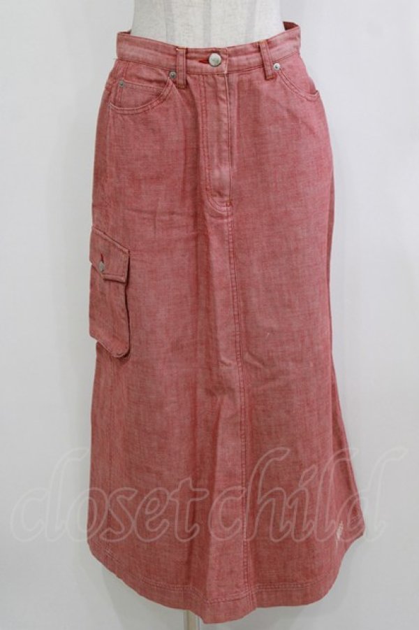 画像1: PINK HOUSE / ワッペンスカート Free レッド H-26-02-15-029-LO-SK-NS-ZH (1)