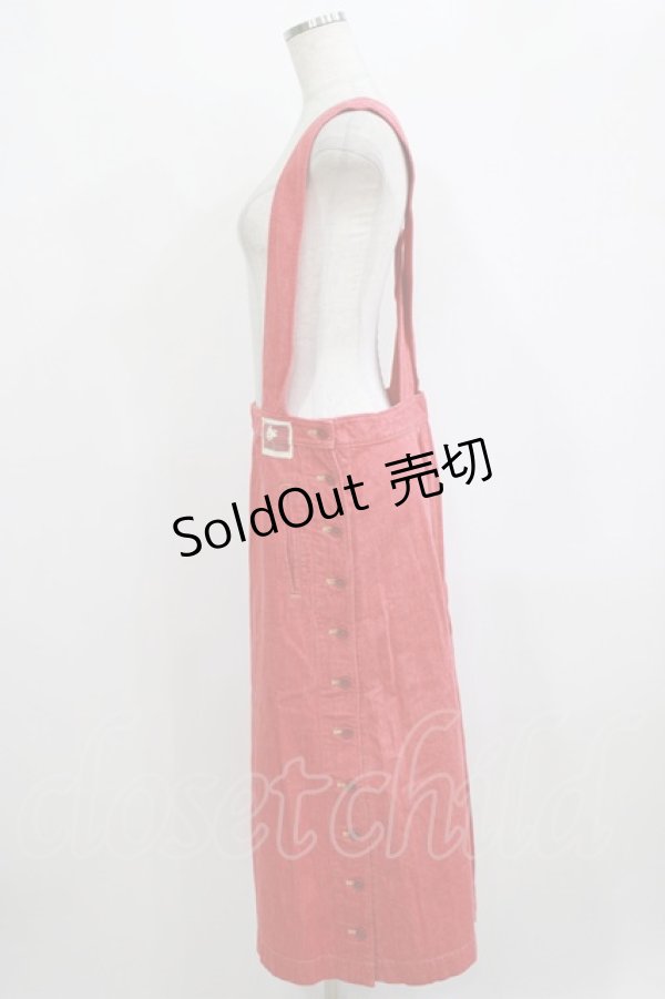 画像2: PINK HOUSE / サスペンダースカート Free レッド H-26-02-15-030-LO-SK-NS-ZH (2)