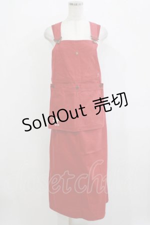 画像: PINK HOUSE / エプロンジャンパースカート Free レッド H-26-02-15-031-LO-OP-NS-ZH
