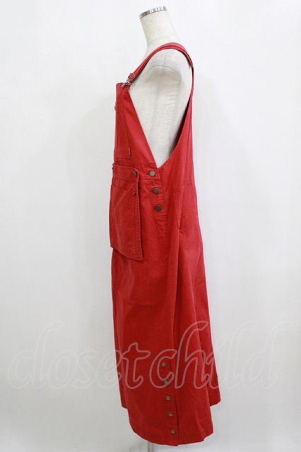 画像2: PINK HOUSE / エプロンジャンパースカート Free レッド H-26-02-15-031-LO-OP-NS-ZH (2)