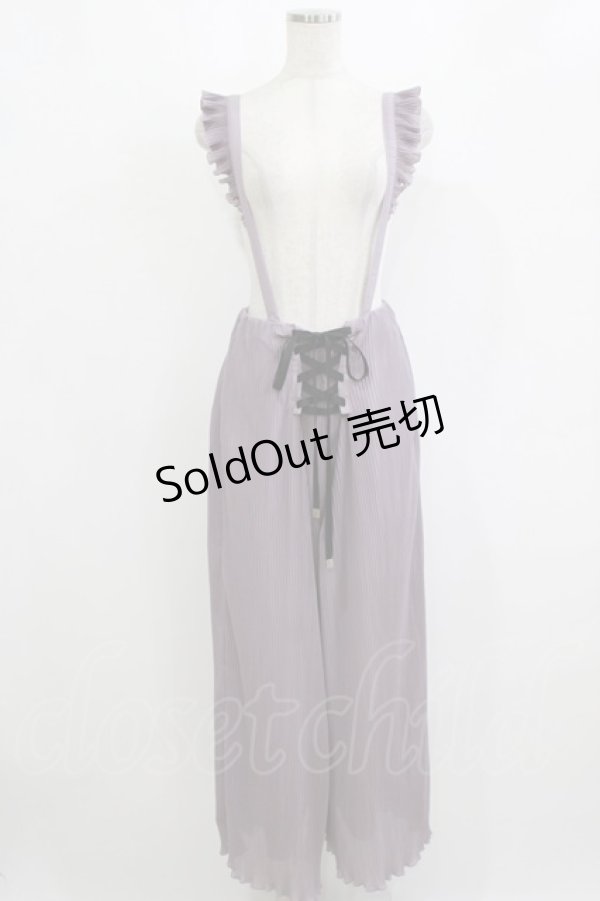 画像1: EATME / FRONTレースアッププリーツパンツ S ラベンダー H-26-02-15-033-LO-PA-NS-ZH (1)