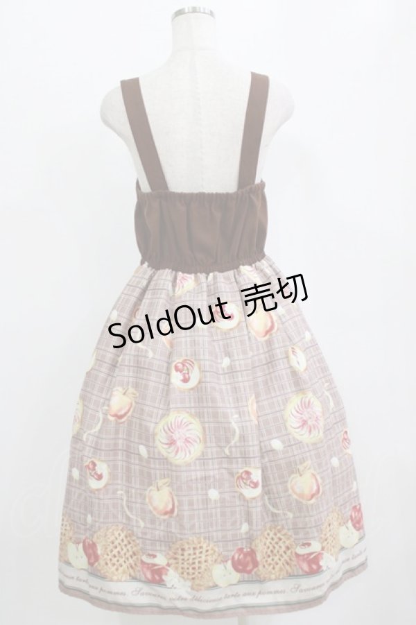 画像3: axes femme POETIQUE / アップルパイレースアップワンピース M ブラウン H-26-02-15-003-AX-OP-NS-ZH (3)