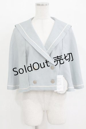 画像: Kurumi Collaboration / マリンアカデミアケープ L ブルー H-26-02-15-034-GO-JA-NS-ZH