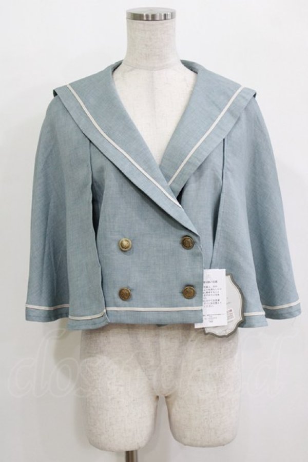 画像1: Kurumi Collaboration / マリンアカデミアケープ L ブルー H-26-02-15-034-GO-JA-NS-ZH (1)