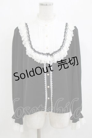 画像: Chalmiere / ヨーク切り替えブラウス M ブラック H-26-02-15-035-0-BL-NS-ZH