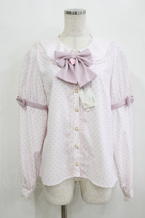 画像1: Amavel / Fancy POP Daydreamドットブラウス Free ピンク H-26-02-15-036-CA-BL-NS-ZH (1)