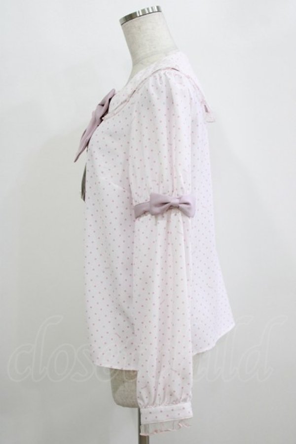 画像2: Amavel / Fancy POP Daydreamドットブラウス Free ピンク H-26-02-15-036-CA-BL-NS-ZH (2)