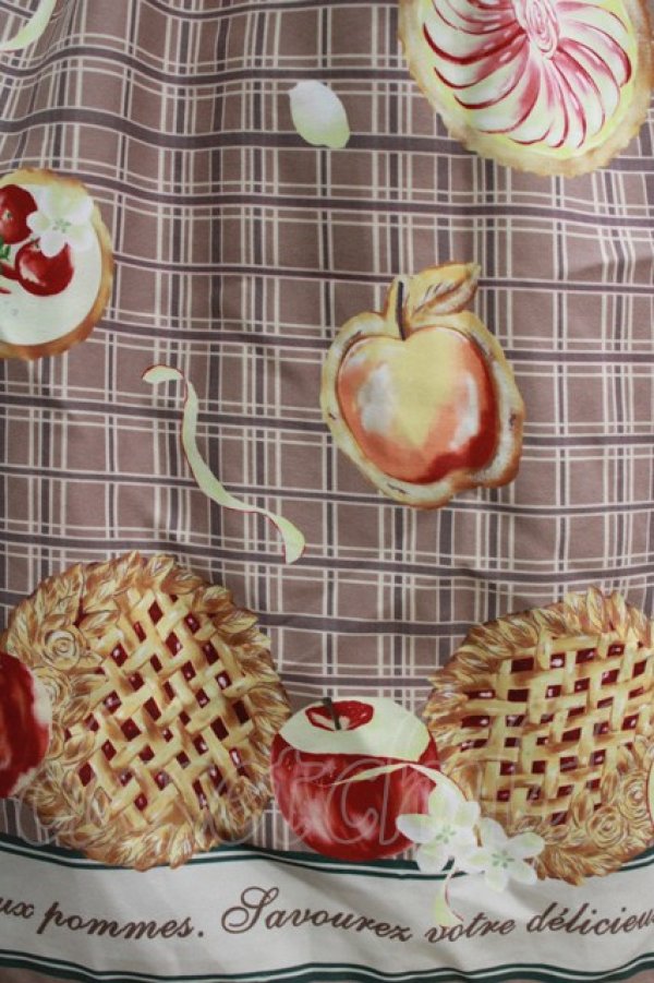 画像4: axes femme POETIQUE / アップルパイレースアップワンピース M ブラウン H-26-02-15-003-AX-OP-NS-ZH (4)