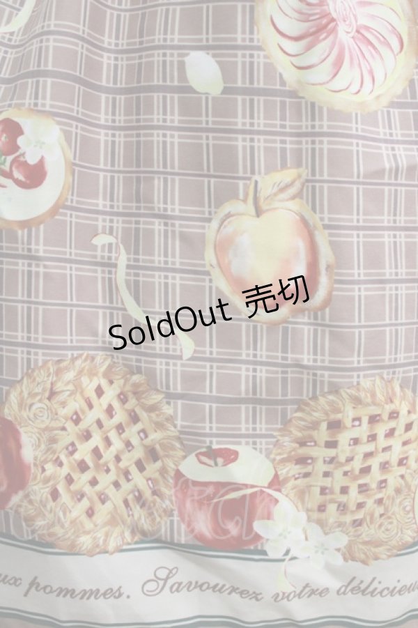 画像4: axes femme POETIQUE / アップルパイレースアップワンピース M ブラウン H-26-02-15-003-AX-OP-NS-ZH (4)