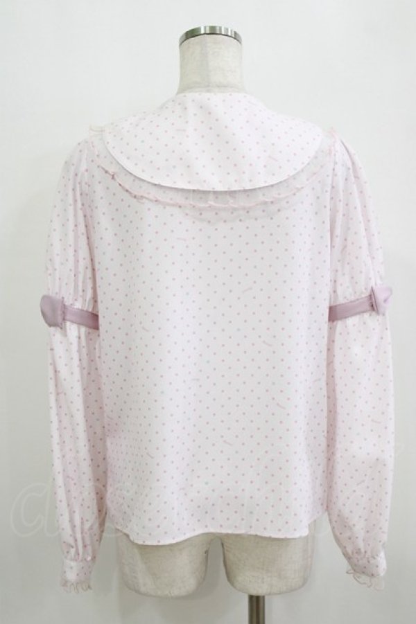 画像3: Amavel / Fancy POP Daydreamドットブラウス Free ピンク H-26-02-15-036-CA-BL-NS-ZH (3)