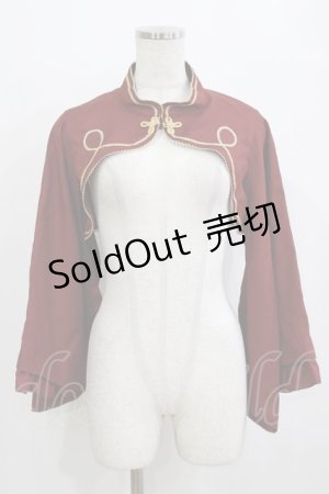 画像: metamorphose / 無地着物袖ボレロ Free ボルドー H-26-02-15-037-ME-TO-NS-ZH