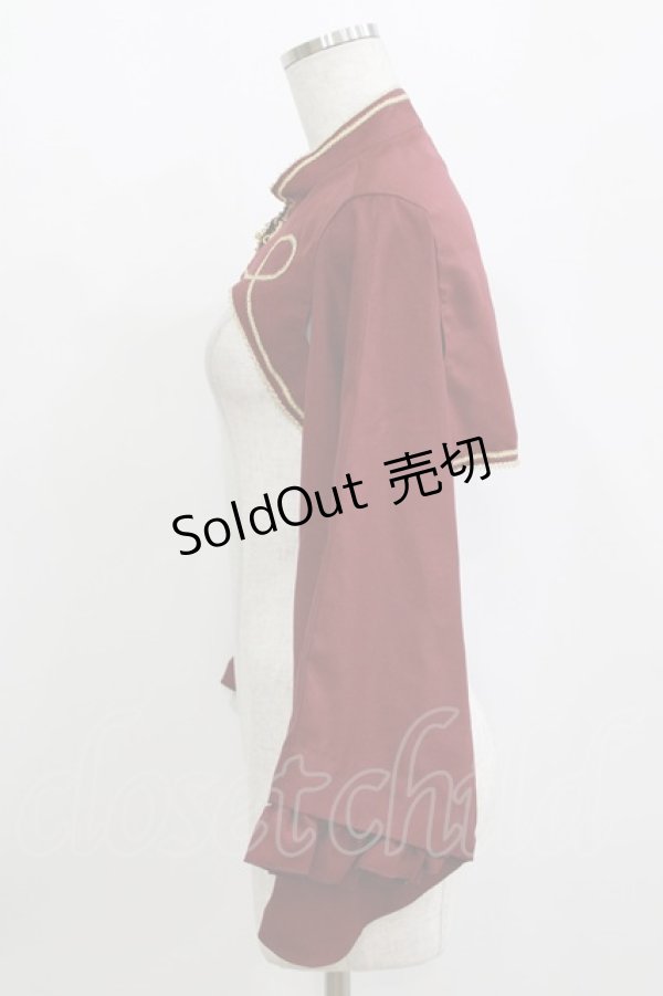 画像2: metamorphose / 無地着物袖ボレロ Free ボルドー H-26-02-15-037-ME-TO-NS-ZH (2)