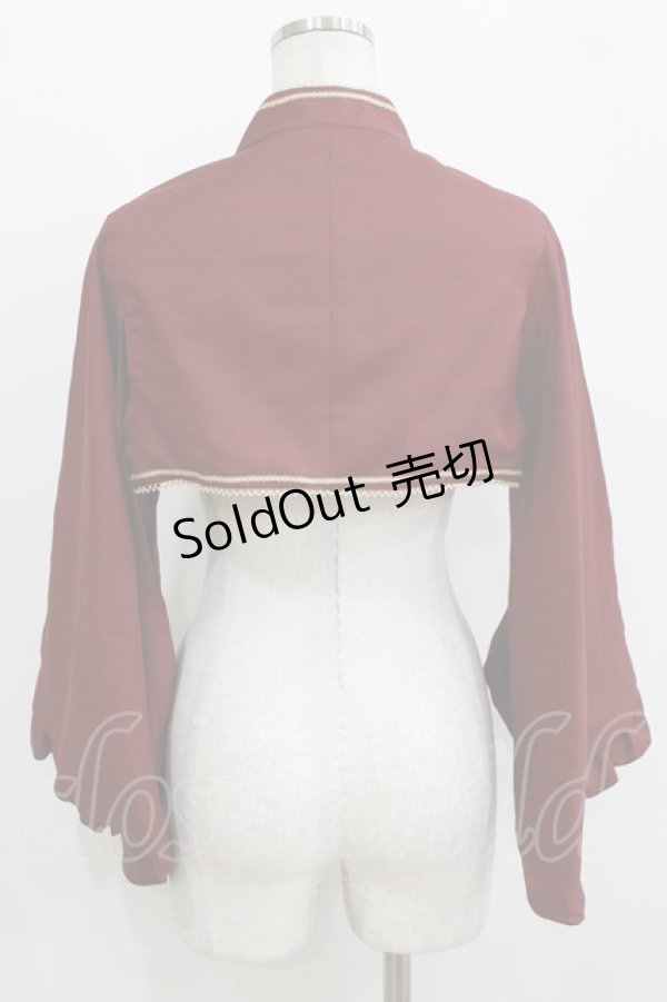 画像3: metamorphose / 無地着物袖ボレロ Free ボルドー H-26-02-15-037-ME-TO-NS-ZH (3)