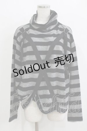 画像: EATME / ボーダーニット Free グレー/ブラック H-26-02-15-041-LO-TO-NS-ZH