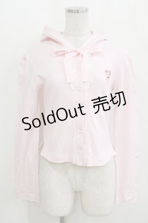 画像: BABY,THE STARS SHINE BRIGHT / リボン釦のうさみみカーディガン Free ピンク H-26-02-15-043-BA-TO-NS-ZH