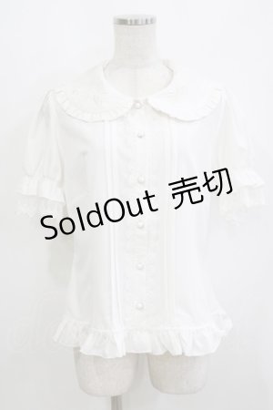 画像: Lolitime（海外ロリータブランド） / 刺繍衿ブラウス XL オフ H-26-02-15-044-GO-BL-NS-ZH