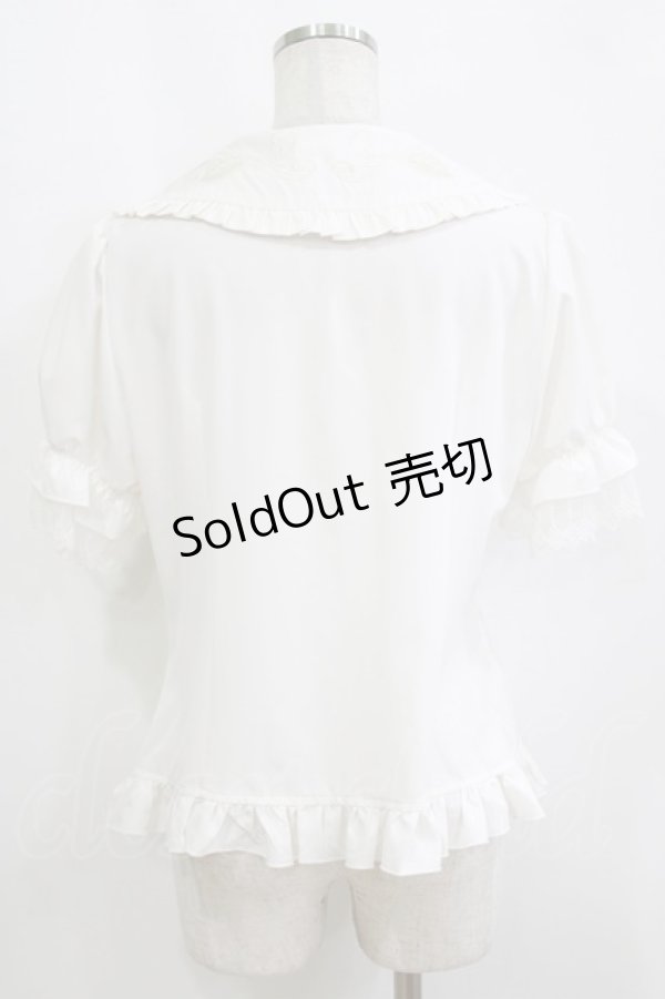画像3: Lolitime（海外ロリータブランド） / 刺繍衿ブラウス XL オフ H-26-02-15-044-GO-BL-NS-ZH (3)