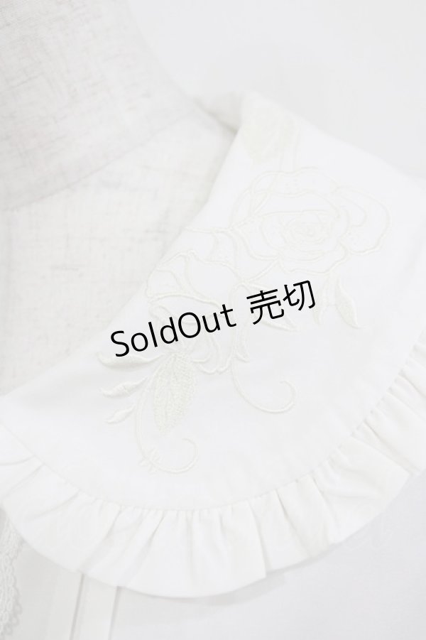 画像4: Lolitime（海外ロリータブランド） / 刺繍衿ブラウス XL オフ H-26-02-15-044-GO-BL-NS-ZH (4)