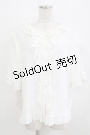 画像: 幽三巷（海外ロリータブランド） / フリルブラウス 2XL オフ H-26-02-15-045-PU-BL-NS-ZH