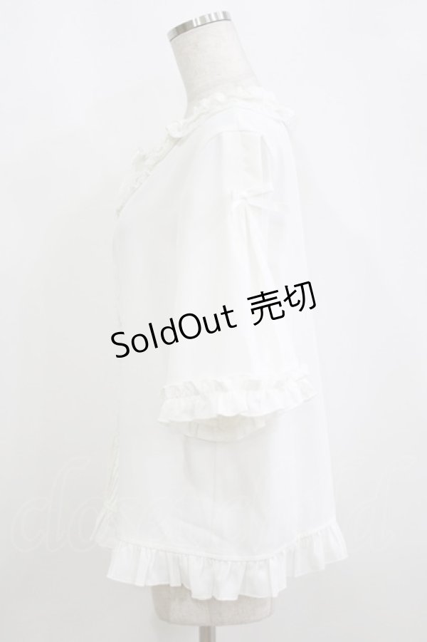 画像2: 幽三巷（海外ロリータブランド） / フリルブラウス 2XL オフ H-26-02-15-045-PU-BL-NS-ZH (2)